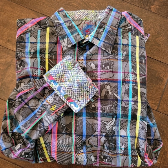 Robert Graham Vibrant Color Front Button Down Shirt - Picture 5 of 5